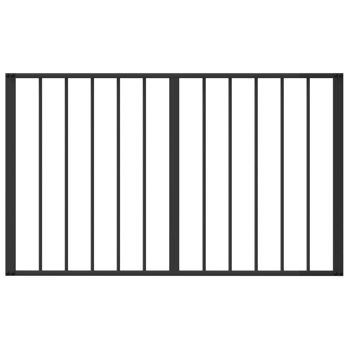 Dog Gate 2 pcs Black 100 x 60 cm Galvanised Steel