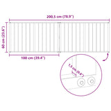 Dog Gate 2 pcs Black 100 x 60 cm Galvanised Steel - Close-Up Angle