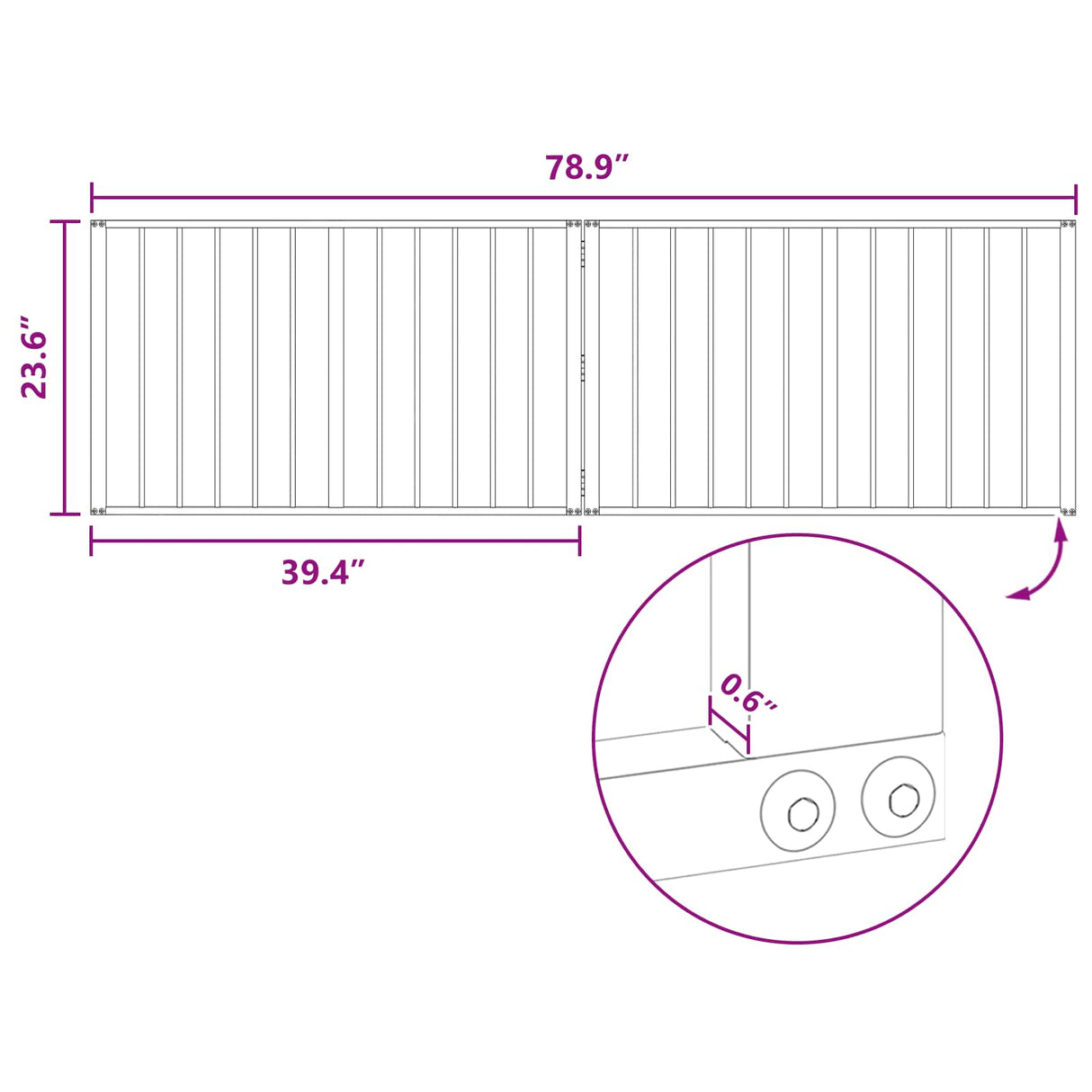 Dog Gate 2 pcs Black 100 x 60 cm Galvanised Steel