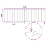 Dog Gate 2 pcs Black 100 x 60 cm Galvanised Steel