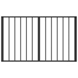 Dog Gate 4 pcs Black 100 x 60 cm Galvanised Steel - 45-Degree Angle