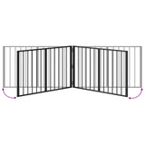 Dog Gate 4 pcs Black 100 x 60 cm Galvanised Steel