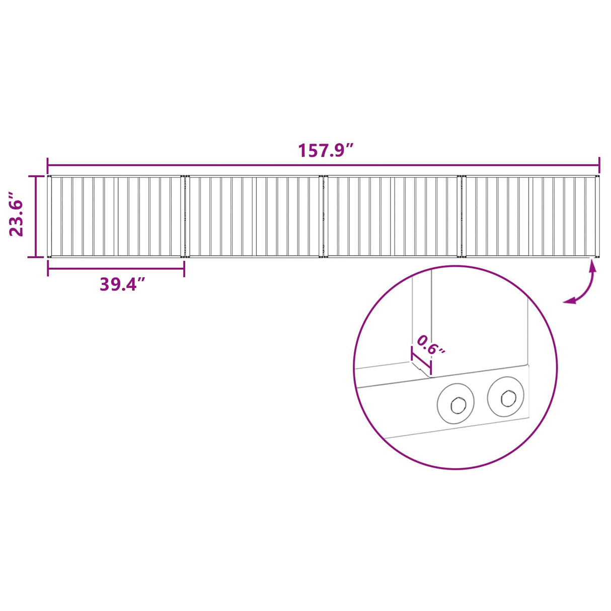 Dog Gate 4 pcs Black 100 x 60 cm Galvanised Steel