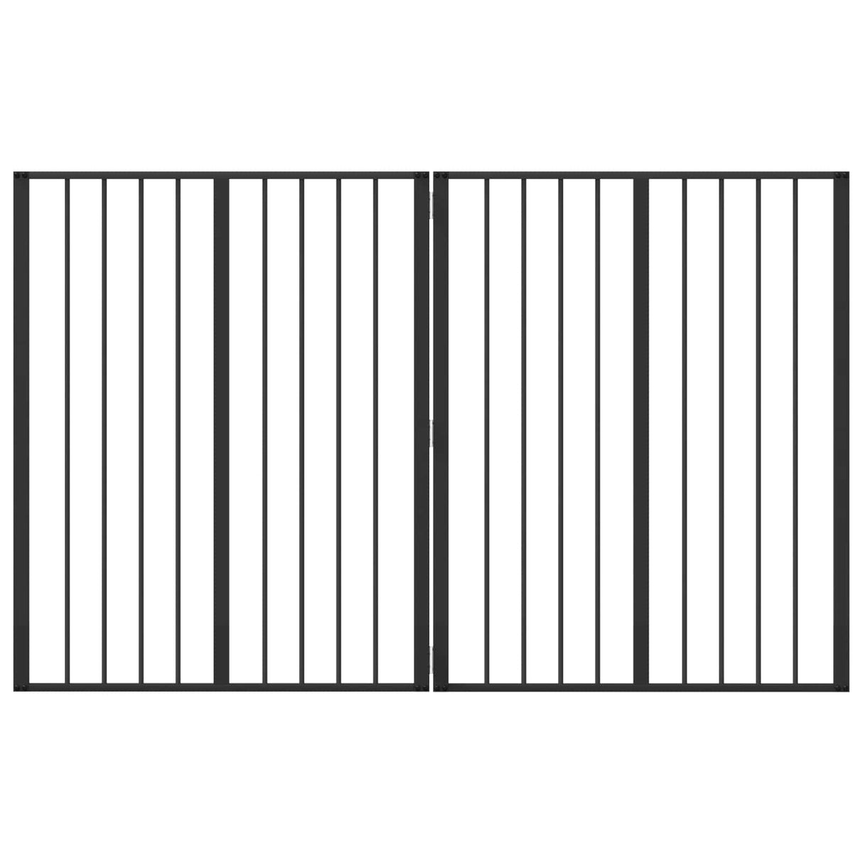 Dog Gate 2 pcs Black 80 x 100 cm Galvanised Steel