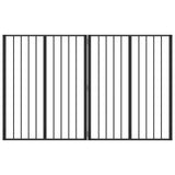 Dog Gate 2 pcs Black 80 x 100 cm Galvanised Steel