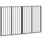 Dog Gate 2 pcs Black 80 x 100 cm Galvanised Steel - Top-Down View