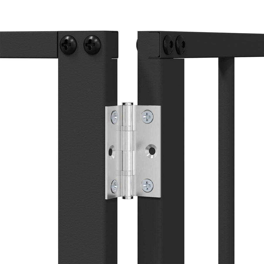 Dog Gate 4 pcs Black 80 x 100 cm Galvanised Steel
