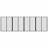 Dog Gate 4 pcs Black 80 x 100 cm Galvanised Steel