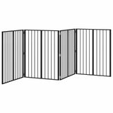 Dog Gate 4 pcs Black 80 x 100 cm Galvanised Steel - Top-Down View
