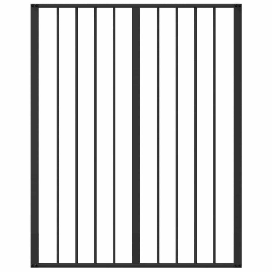 Dog Gate 4 pcs Black 80 x 100 cm Galvanised Steel