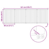 Dog Gate 4 pcs Black 80 x 100 cm Galvanised Steel - Close-Up Angle