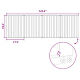 Dog Gate 4 pcs Black 80 x 100 cm Galvanised Steel - Rear View