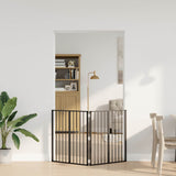 Dog Gate 2 pcs Black 80 x 80 cm Galvanised Steel