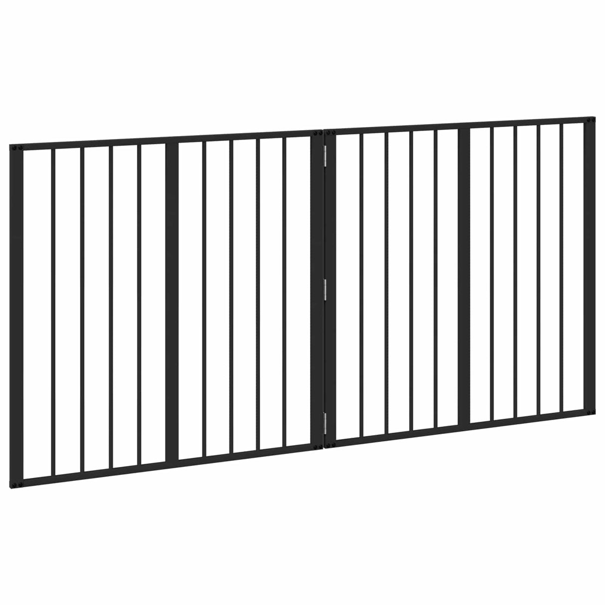 Dog Gate 2 pcs Black 80 x 80 cm Galvanised Steel