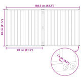 Dog Gate 2 pcs Black 80 x 80 cm Galvanised Steel - Close-Up Angle