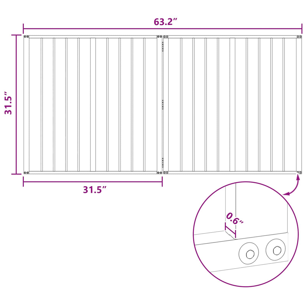 Dog Gate 2 pcs Black 80 x 80 cm Galvanised Steel