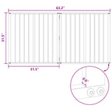 Dog Gate 2 pcs Black 80 x 80 cm Galvanised Steel - Rear View