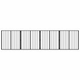 Dog Gate 4 pcs Black 80 x 80 cm Galvanised Steel