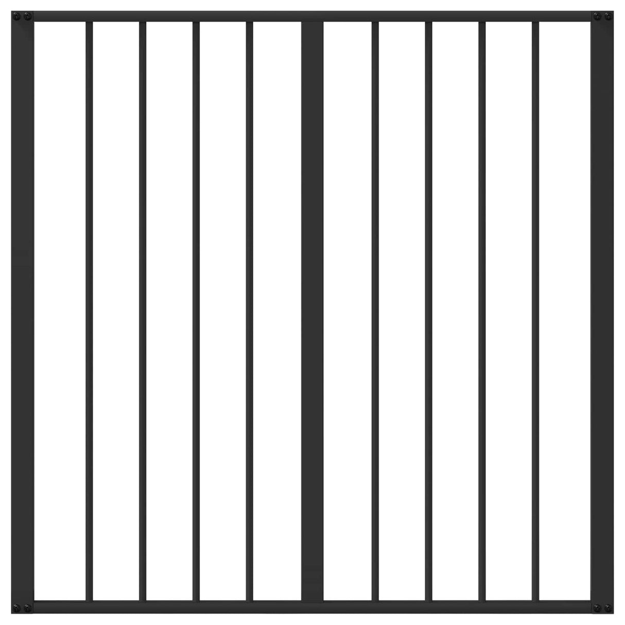 Dog Gate 4 pcs Black 80 x 80 cm Galvanised Steel
