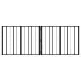 Dog Gate 2 pcs Black 80 x 60 cm Galvanised Steel