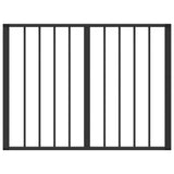 Dog Gate 2 pcs Black 80 x 60 cm Galvanised Steel