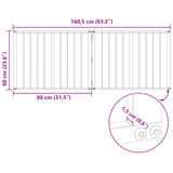 Dog Gate 2 pcs Black 80 x 60 cm Galvanised Steel - Close-Up Angle