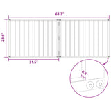 Dog Gate 2 pcs Black 80 x 60 cm Galvanised Steel - Rear View