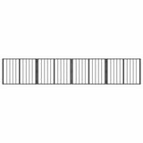 Dog Gate 4 pcs Black 80 x 60 cm Galvanised Steel