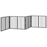 Dog Gate 4 pcs Black 80 x 60 cm Galvanised Steel