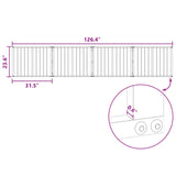 Dog Gate 4 pcs Black 80 x 60 cm Galvanised Steel - Rear View