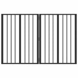 Dog Gate 2 pcs Black 60 x 80 cm Galvanised Steel