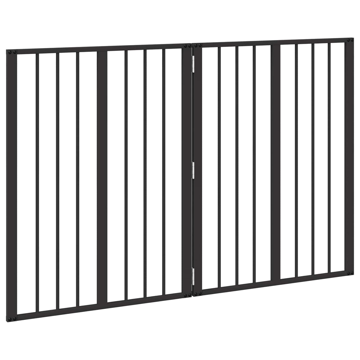 Dog Gate 2 pcs Black 60 x 80 cm Galvanised Steel
