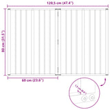 Dog Gate 2 pcs Black 60 x 80 cm Galvanised Steel - Close-Up Angle