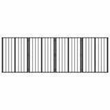 Dog Gate 4 pcs Black 60 x 80 cm Galvanised Steel