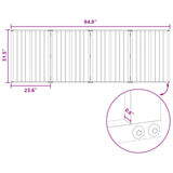 Dog Gate 4 pcs Black 60 x 80 cm Galvanised Steel - Rear View