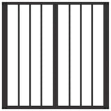 Dog Gate 2 pcs Black 60 x 60 cm Galvanised Steel - 45-Degree Angle