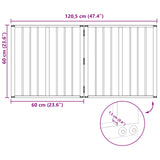 Dog Gate 2 pcs Black 60 x 60 cm Galvanised Steel - Close-Up Angle
