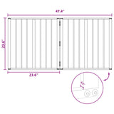 Dog Gate 2 pcs Black 60 x 60 cm Galvanised Steel