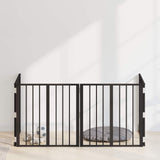 Dog Gate 4 pcs Black 60 x 60 cm Galvanised Steel
