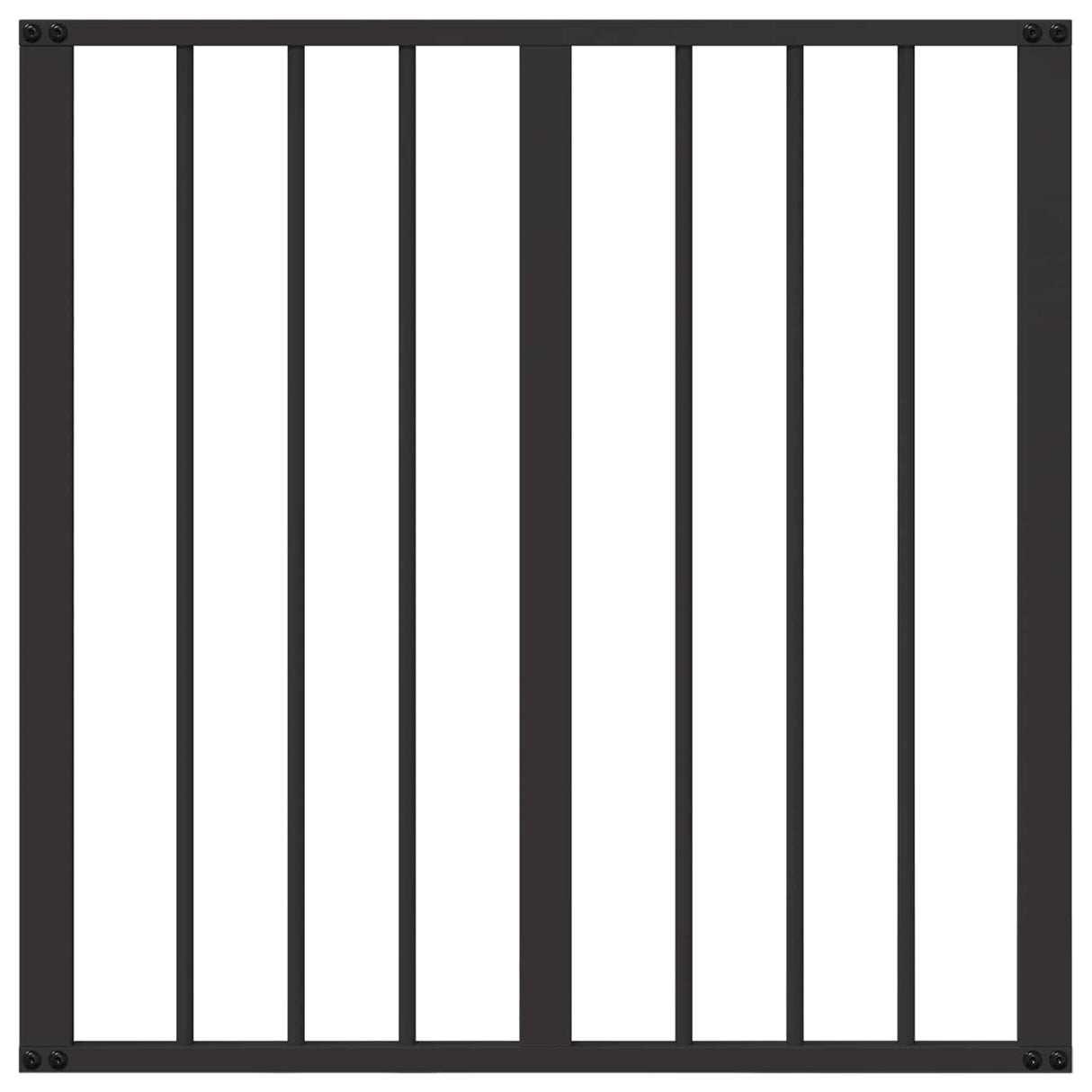 Dog Gate 4 pcs Black 60 x 60 cm Galvanised Steel