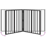 Dog Gate 4 pcs Black 60 x 60 cm Galvanised Steel
