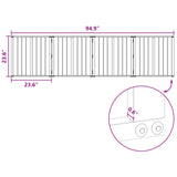 Dog Gate 4 pcs Black 60 x 60 cm Galvanised Steel - Rear View