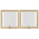 Foldable Dog Gate with Stands 2 pcs Sonoma Oak 200.5 cm