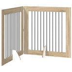 Foldable Dog Gate with Stands 2 pcs Sonoma Oak 200.5 cm