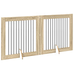 Foldable Dog Gate with Stands 2 pcs Sonoma Oak 200.5 cm