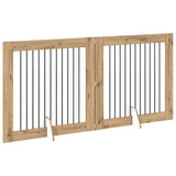 Foldable Dog Gate with Stands 2 pcs Artisan Oak 200.5 cm