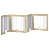Foldable Dog Gate with Stands 4 pcs Sonoma Oak 401 cm