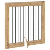 Foldable Dog Gate with Stands 4 pcs Artisan Oak 401 cm - Side View