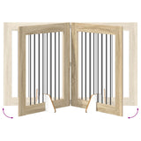 Foldable Dog Gate with Stands 2 pcs Sonoma Oak 160.5 cm
