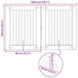Foldable Dog Gate with Stands 2 pcs Sonoma Oak 160.5 cm - Extra Image